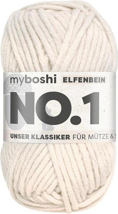 Produktbild Myboshi Wolle Nr.1 col.192 elfenbein 50 g, 55 m, 70 % PAN, 30 % WO (55 m)
