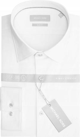 Michael Kors PERFORMANCE STRETCH SLIM SHIRT WHITE MD0MD91399 100 40 42 (40, 42)