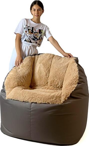 Actual product image Go Gift Sako Bag Pouf Fluffy brown XXL 140 x 90 cm