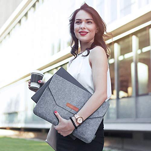 Produktbild Only-Bags.Store 13,3 Zoll Laptop-Tasche, Filz-Laptop-Schutzhülle mit zusätzlicher Filztasche und Mauspad