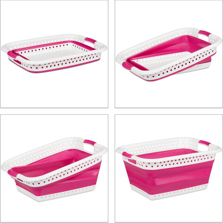 Image du produit Relaxdays Panier à linge pliable avec poignées (50 l)