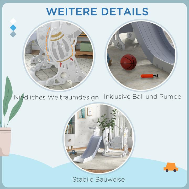 Produktbild Aiyaplay Kinderschaukel mit Rutsche und Ball