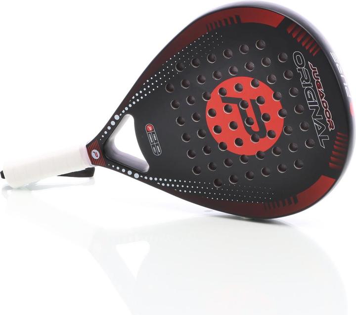 Actual product image Luxtri Padel Racket Jugador Teardrop Shape Black Red 360g Fibreglass EVA Padel Tennis
