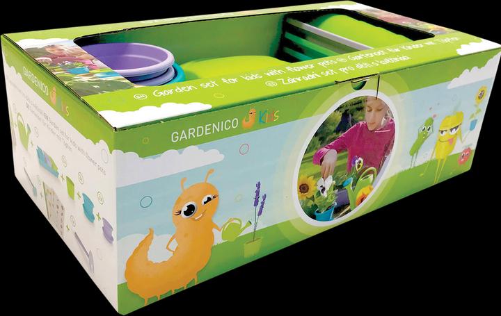 Immagine prodotto Gardenico Kids set da giardino grande con attrezzi da giardino e vasi per bambini