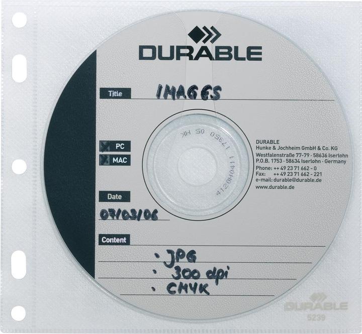 Produktbild Durable CD/DVD COVER Pocket (CDs, CD Player, Plattenspieler)