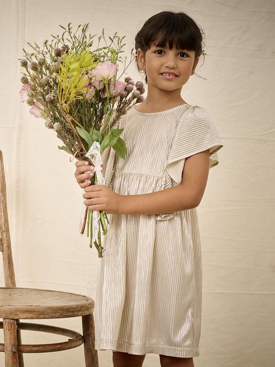 Actual product image Vertbaudet Mädchen Festkleid mit Schmetterlingsärmeln aus Lamé (146)