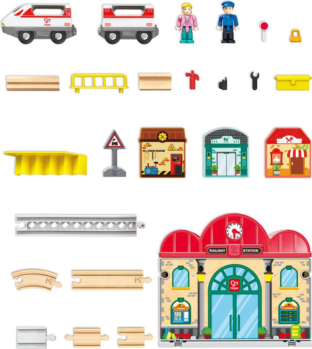 Produktbild Hape Portable Train Station Set