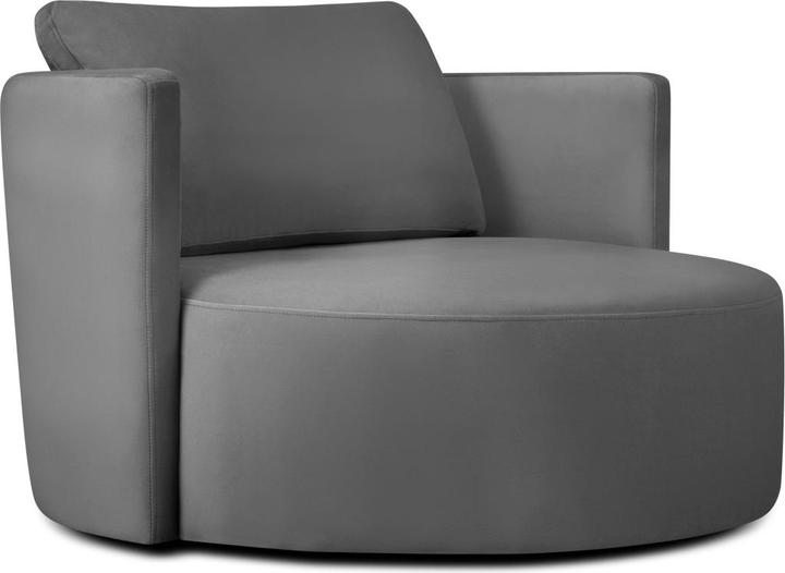 Image du produit Micadoni Fauteuil Pivotant en Velours, "Bliss", 1 Place, 92x92x75 Fabriqué en Europe