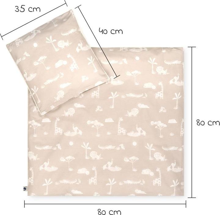 Actual product image Julius Zöllner Organic bed linen, Jungle Dream (80 x 80 cm, 35 x 40 cm)