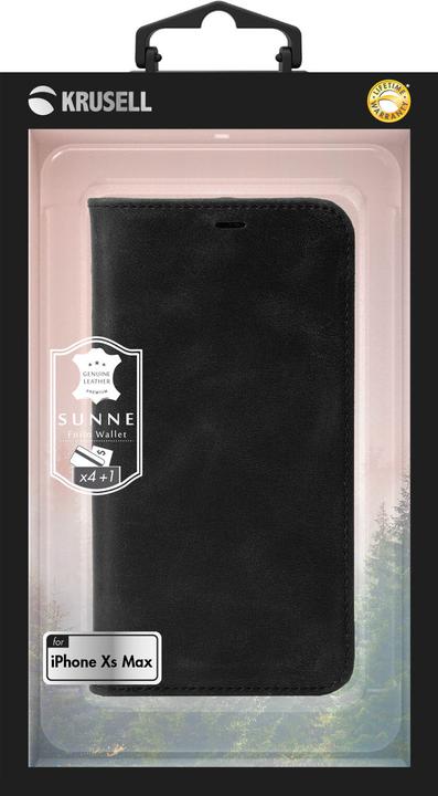 Produktbild Krusell Sunne 4 Card FolioWallet Apple iPhone XS Max vintage black (Apple iPhone XS Max)