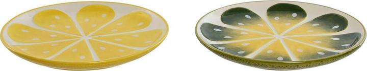 Esprit Flacher Teller gut Zitronen 22,5 x 22,5 x 2,5 cm (2 Stück) (2 x)