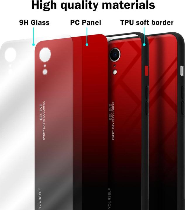 Produktbild Cadorabo TPU 2 Farben Glas Hülle (Apple iPhone XR)