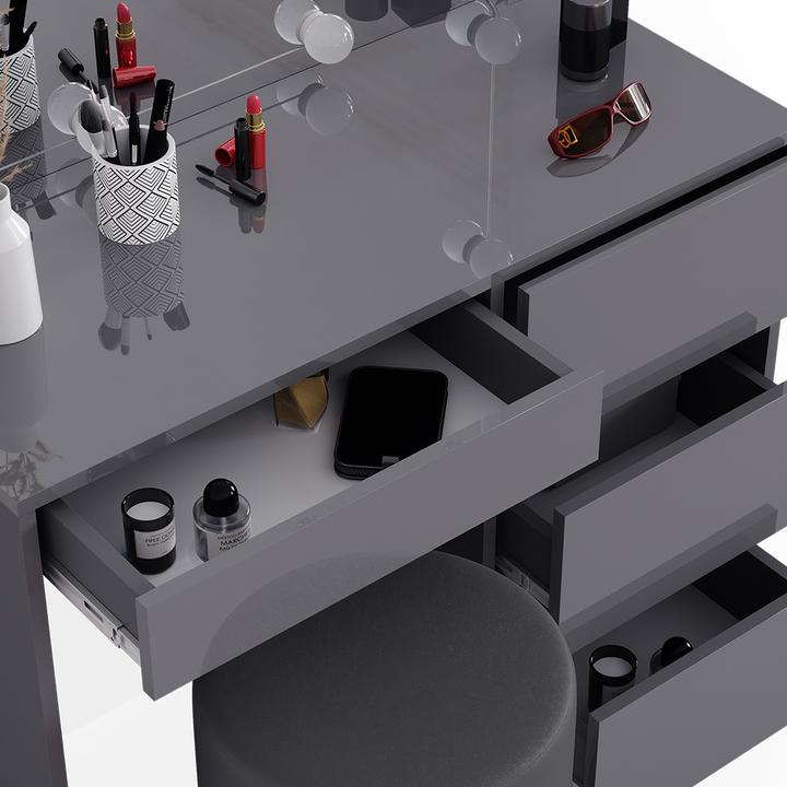 Produktbild Vicco Sherry mit Hocker und Beleuchtung (90 x 75 x 40 cm)
