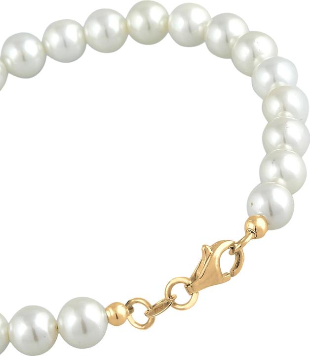 Immagine prodotto Elli Bracciale Perline con nucleo di conchiglia in argento 925 (19 cm, Nessuna pietra, Acciaio inossidabile, Perle di conchiglia, Argento 925)