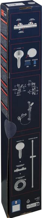 Produktbild Grohe THM-Brausebatterie Grohtherm 800 34566 2 mit Brausegarnitur 900mm chrom