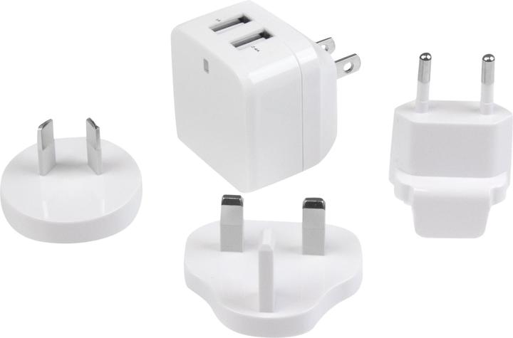 Immagine prodotto StarTech Caricatore USB a 2 porte / Alimentatore - Doppia spina di ricarica 17 Watt / 3,4 Amp - Doppio (17 W)