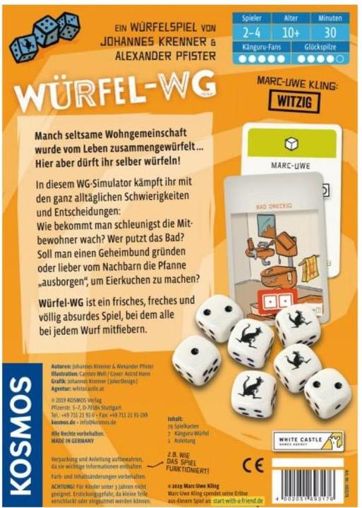 Produktbild Kosmos Würfelspiel Würfel-WG (Deutsch)