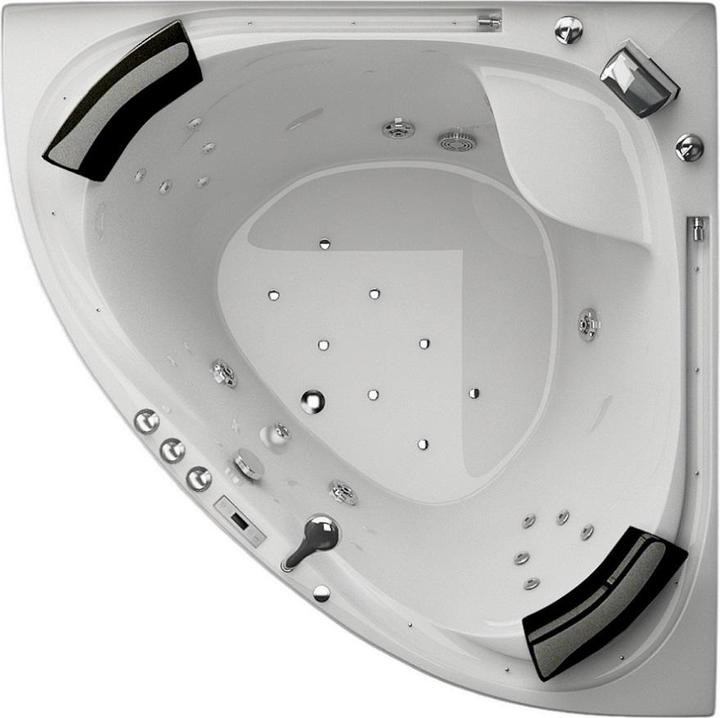 Jet-Line Whirlpool VILLA SABRINA white 1.6x1.6 m fully equipped waterfall all-round (160 cm, 160000 cm)