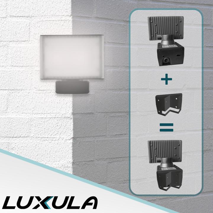Produktbild Luxula Eckwandhalterung für Fluter LX400190, 191, 192, 193, schwarz