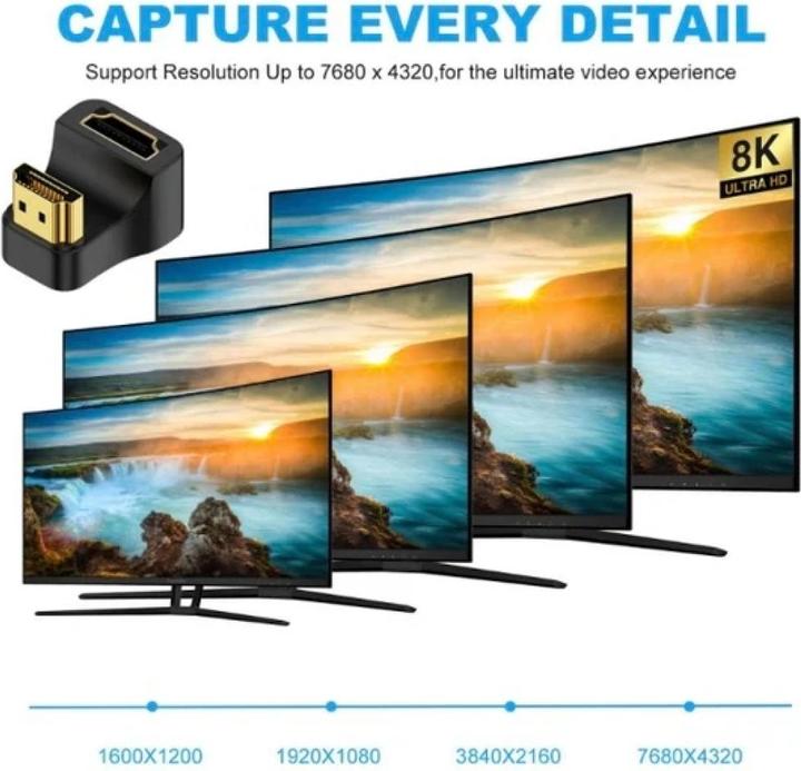 Produktbild PowerGuard HDMI auf HDMI 1.4 180-Grad Winkel U-Form Down Adapter (HDMI)