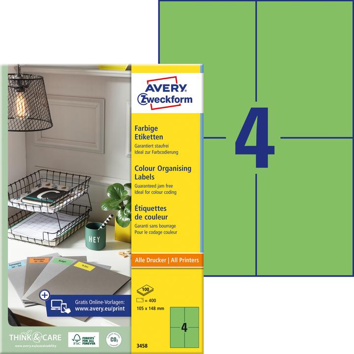 Produktbild Avery Farbige Etiketten