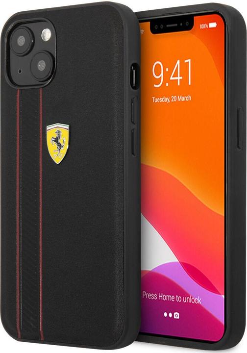 Actual product image Ferrari Case iPhone 13 Pro - Hardcase Debossed Stripe No.291 (Apple iPhone 13, Apple iPhone 14)