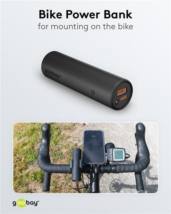 Produktbild Goobay Bike-Powerbank ideal zur Montage am Rahmen (5000 mAh)