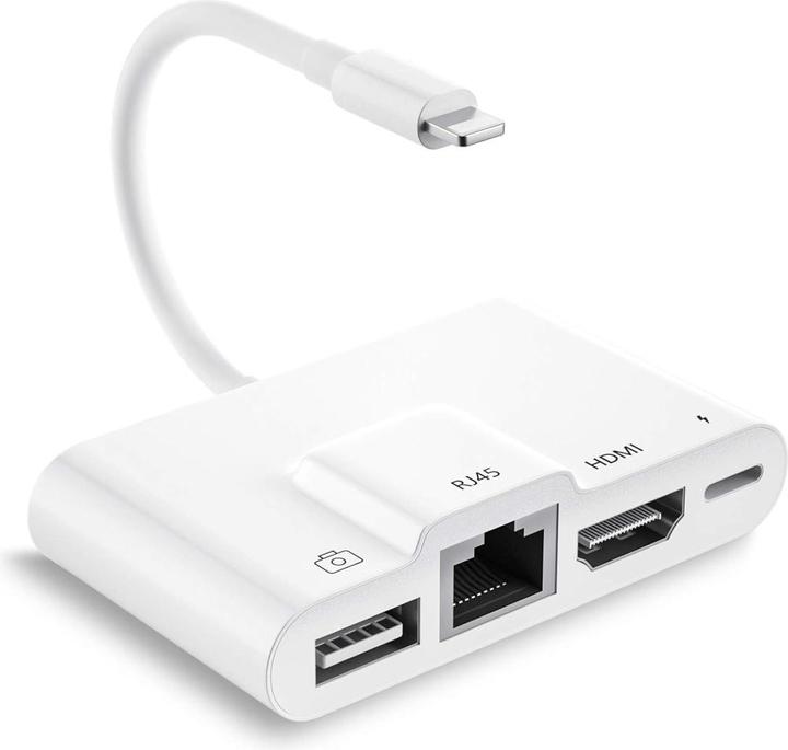 Produktbild PowerGuard 4-in-1 Lightning Ethernet OTG Digital AV HDMI USB Adapter