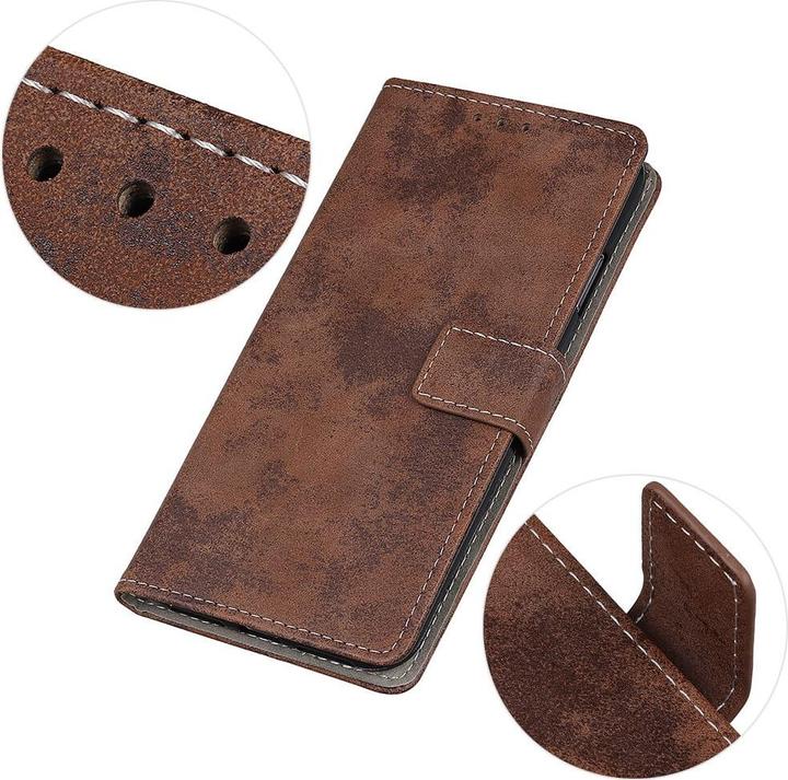 Actual product image Cover-Discount Galaxy A21s - Vintage case suede look brown (Samsung Galaxy A21s)