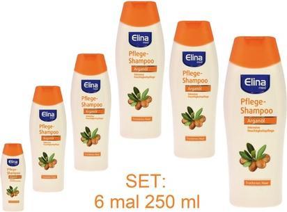 Actual product image Elina med Argan Oil Shampoo 250ml for Intensive Moisture (250 ml, Liquid shampoo)