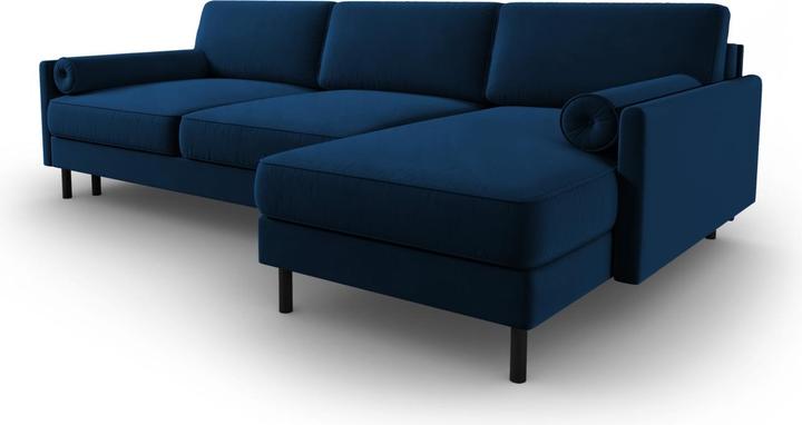 Actual product image Micadoni Velvet Right Corner Sofa With Bed Function And Box, "Scott", 5 Seats, 212x142x87Made in Europe (Corner sofa)