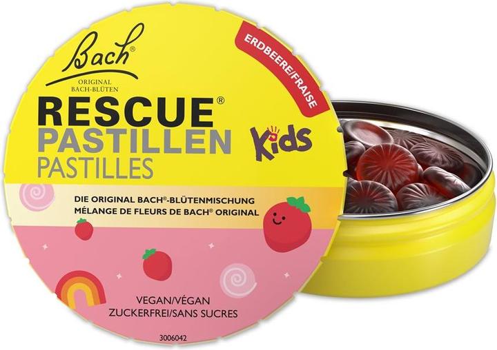 Produktbild Bach Rescue Rescue Kids Pastillen Erdbeere Dose 50 g (1 Stück)