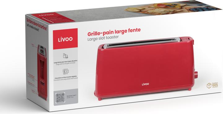 Productafbeelding Livoo Broodrooster met brede broodsleuf (EU-stekker)