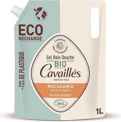 Immagine prodotto Roge Cavailles Doccia Bagno Schiuma per Pelle Secca con Macadamia Eco-Refill Biologico (1000 ml)