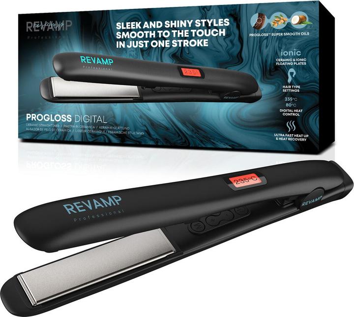 Actual product image Revamp ST-1000-EU Progloss Digital Ceramic Hair Straightener (Straightening iron)