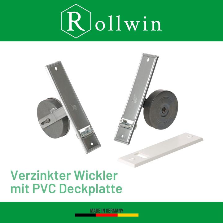 Actual product image Rollwin 4x flush-mounted roller shutter belt winder 185mm hole spacing - from Germany - with belt winder