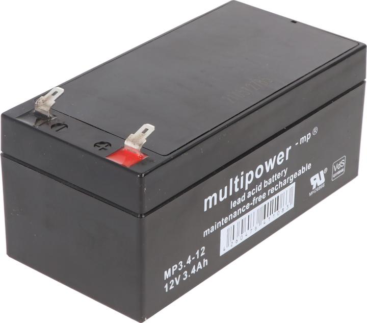 Actual product image Multipower MP3.4-12 12 Volt 3400 mAh Akku CT3,2-12 CT3.2-12 (12 V, 3.40 Ah)