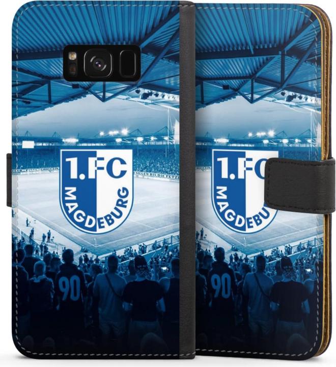 Produktbild DeinDesign Tasche für Samsung Galaxy S8 Plus Handy Flip Case Wallet Cover Handytasche Leder Stadion 1. FC (Samsung Galaxy S8+)