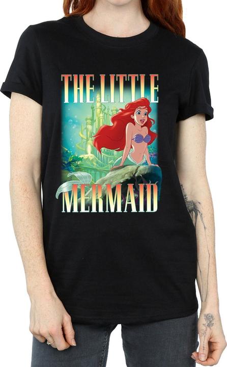 Actual product image The Little Mermaid Womens/Ladies Ariel Montage Cotton Boyfriend T-Shirt (XL)