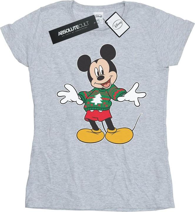 Disney Mickey Mouse Christmas Jumper Stroke TShirt (S)