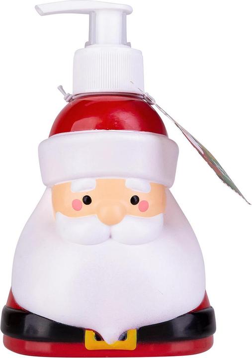 Accentra Seifenspender mit Flüssigseife SANTA in Weihnachtsmann Design, Duft: Winter Berries (Flüssigseife, 350 ml)
