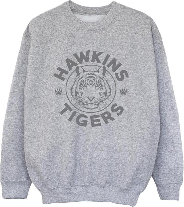 Netflix Stranger Things Hawkins Grey Tiger Sweatshirt Jungen