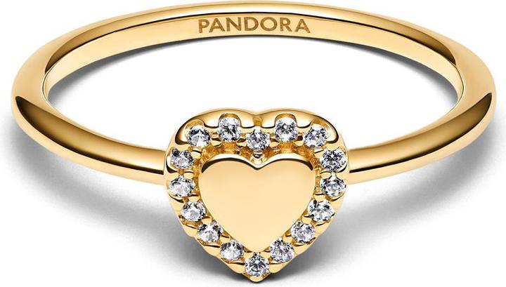 Actual product image Pandora Engravable Heart Halo Ring (56)