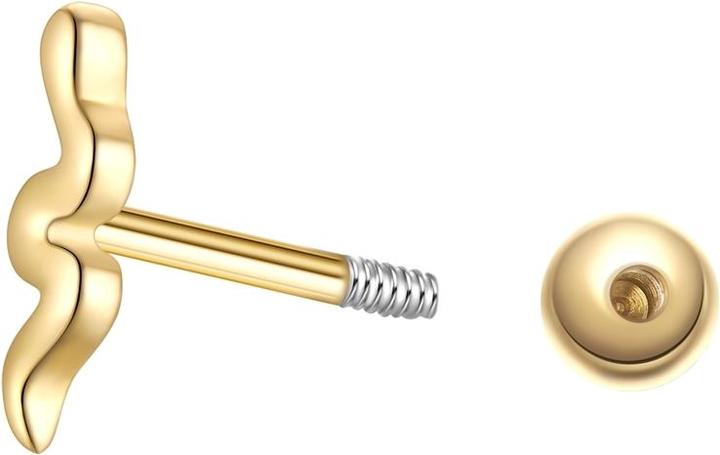 Actual product image Glanzstücke München Ladies ear studs snake sterling silver - 37446 (Sterling Silver)