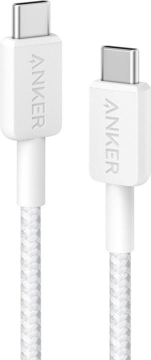 Image du produit Anker CABLE 322 USB-C A USB-C 0,9M 60W BLANCO (0.90 m, USB 3.2 Gen 1, 60 W)