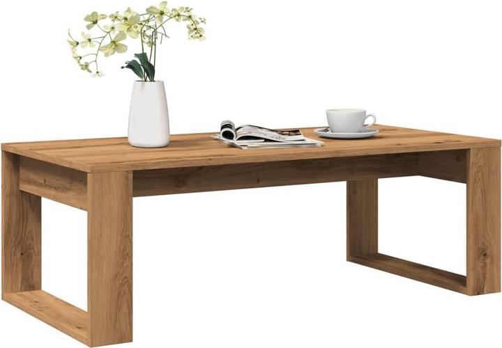 VidaXL Tavolino Tavolino da salotto Tavolino da divano Tavolino da tè Rovere artigianale (102 x 50 x 35 cm)