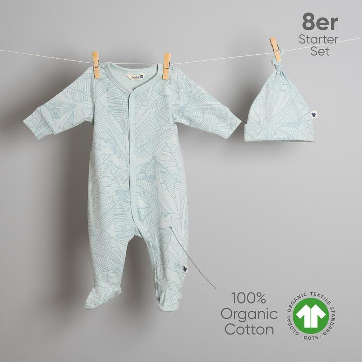 Immagine prodotto TotsTale Premium 8-tlg. Newborn Starter-Set – Babykleidung aus Bio-Baumwolle – Geschenk zur Geburt (50, 56, 62, 68)