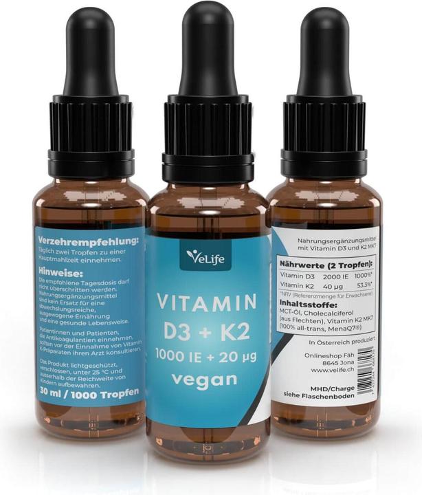 Actual product image VeLife D3 K2 vegan drops (1 Piece, Droplet, 83 g)