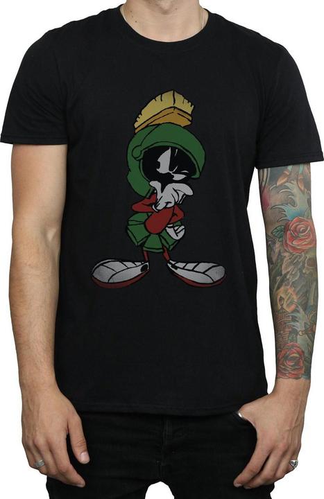 Looney Tunes Mens Marvin The Martian Pose Cotton T-Shirt
