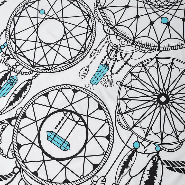 Actual product image Cover-Discount Dreamcatcher Round Beach Towel (150 cm)